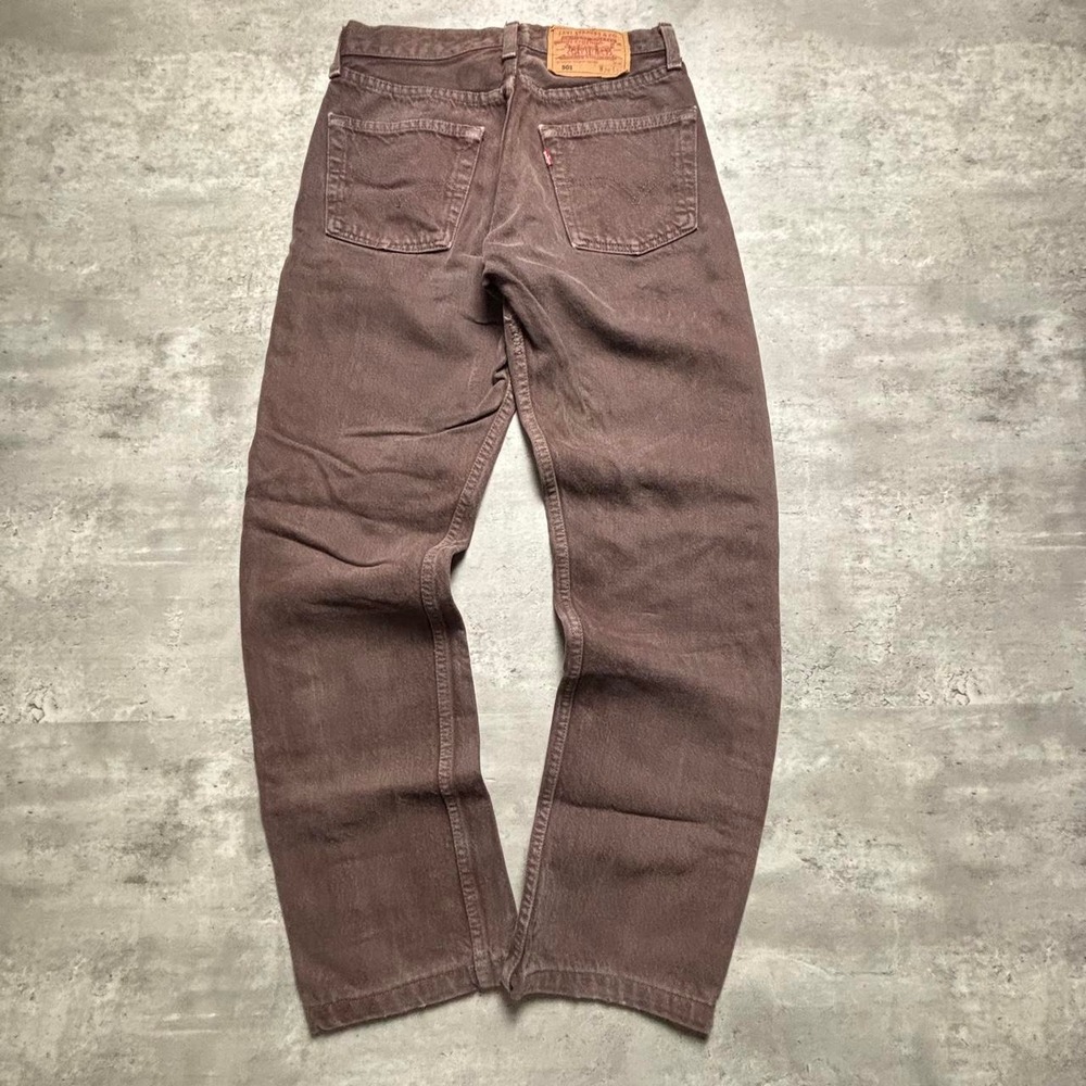 Levi's 501 Straight Leg Jeans Women 26 Brown Vintage Button Fly Denim